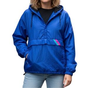 American Vintage 80’s Blue Windbreaker Jacket